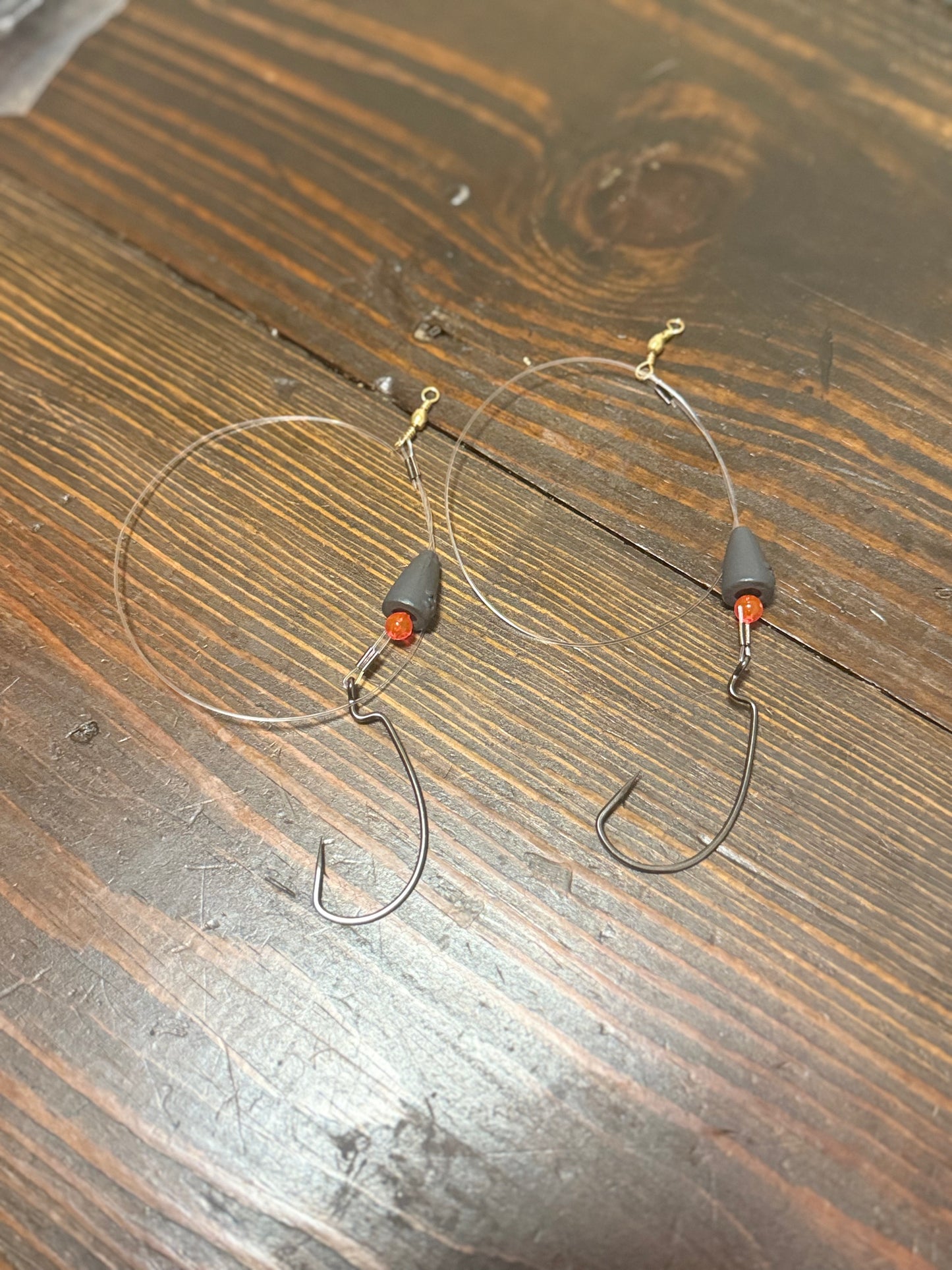 Thin Red Texas Rig Leaders 2Pk